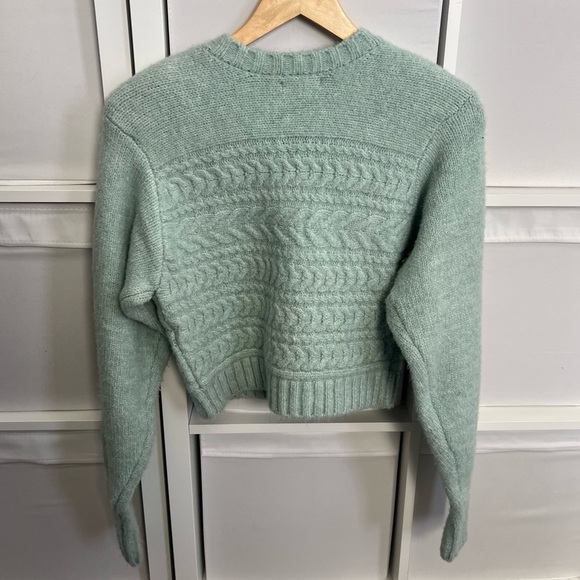 For Love & Lemons Mint Green Cable Knit Sweater - Picture 6 of 6